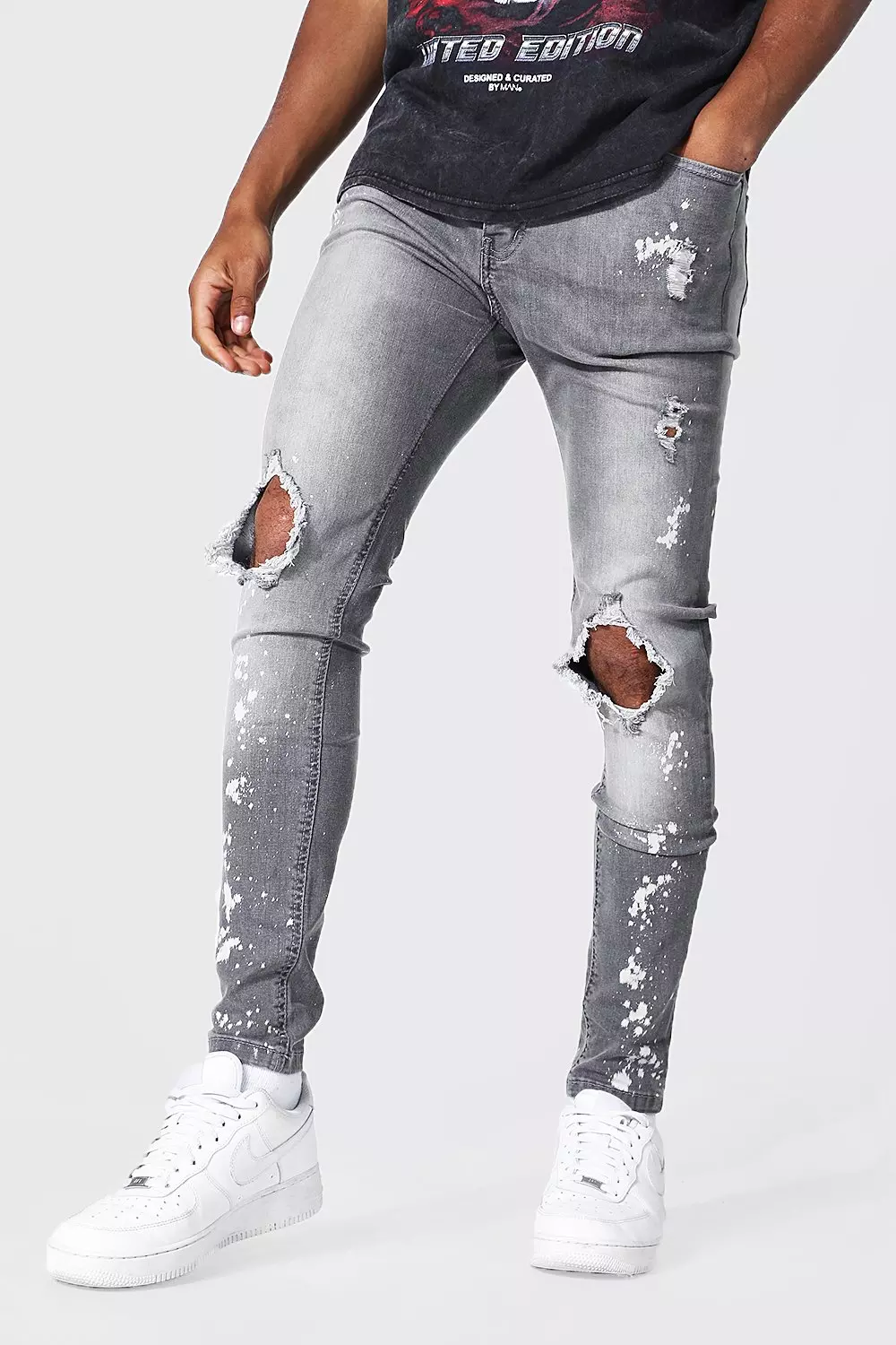 Jeans on sale paint splatter